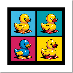 Pop Art Duck Soak: Colorful National Bubble Bath Day Posters and Art